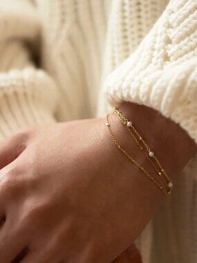 AMYO Delicate Pearl Bracelet 6-7" NWT